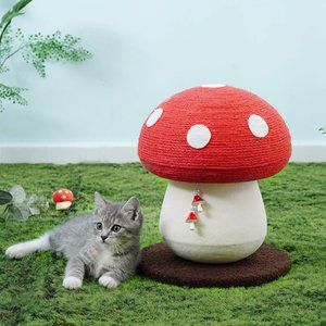 Cat Scratcher Tree Tower Sisal Scratching Climbing Mushroom Design
